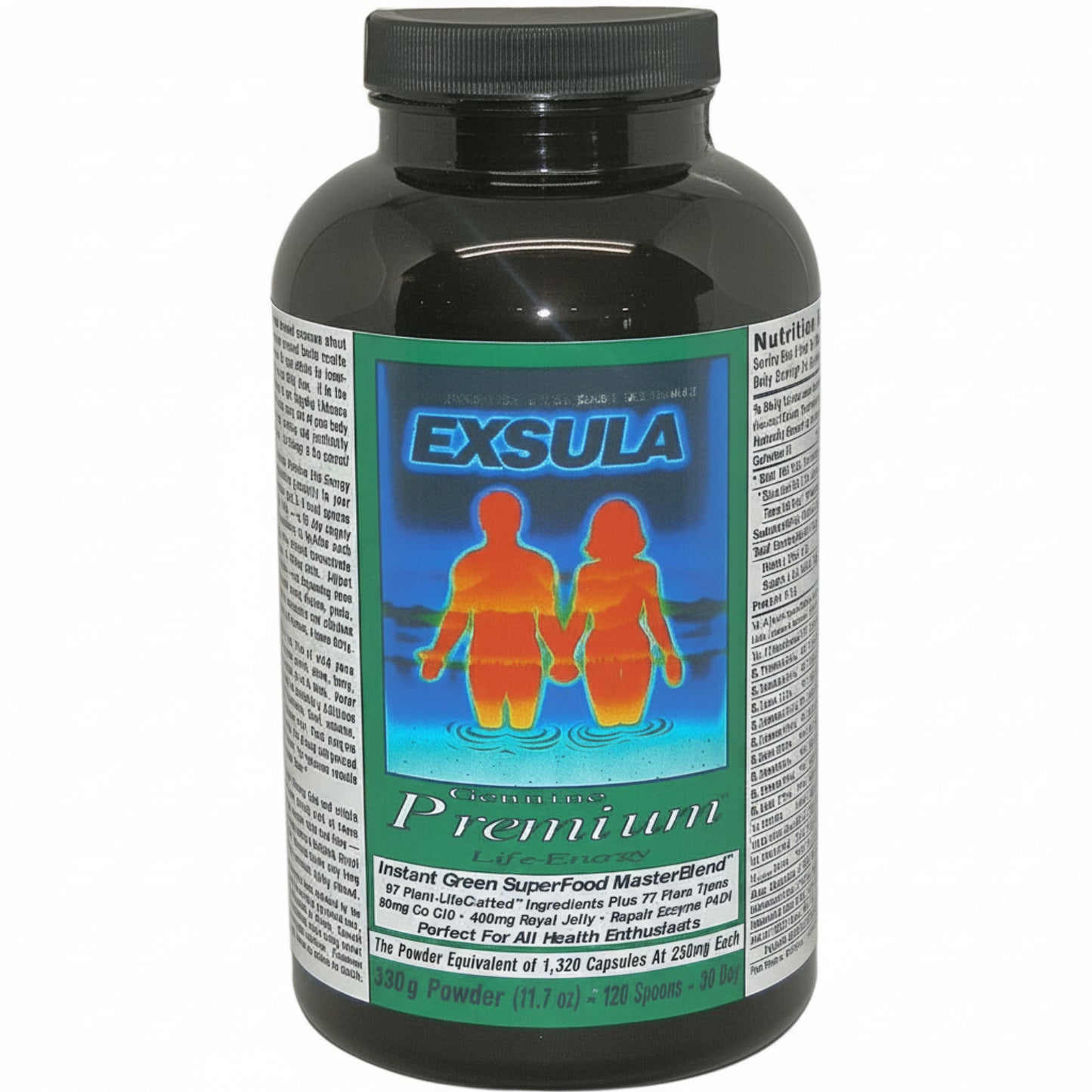 Exsula supplement bottle with label on a white background