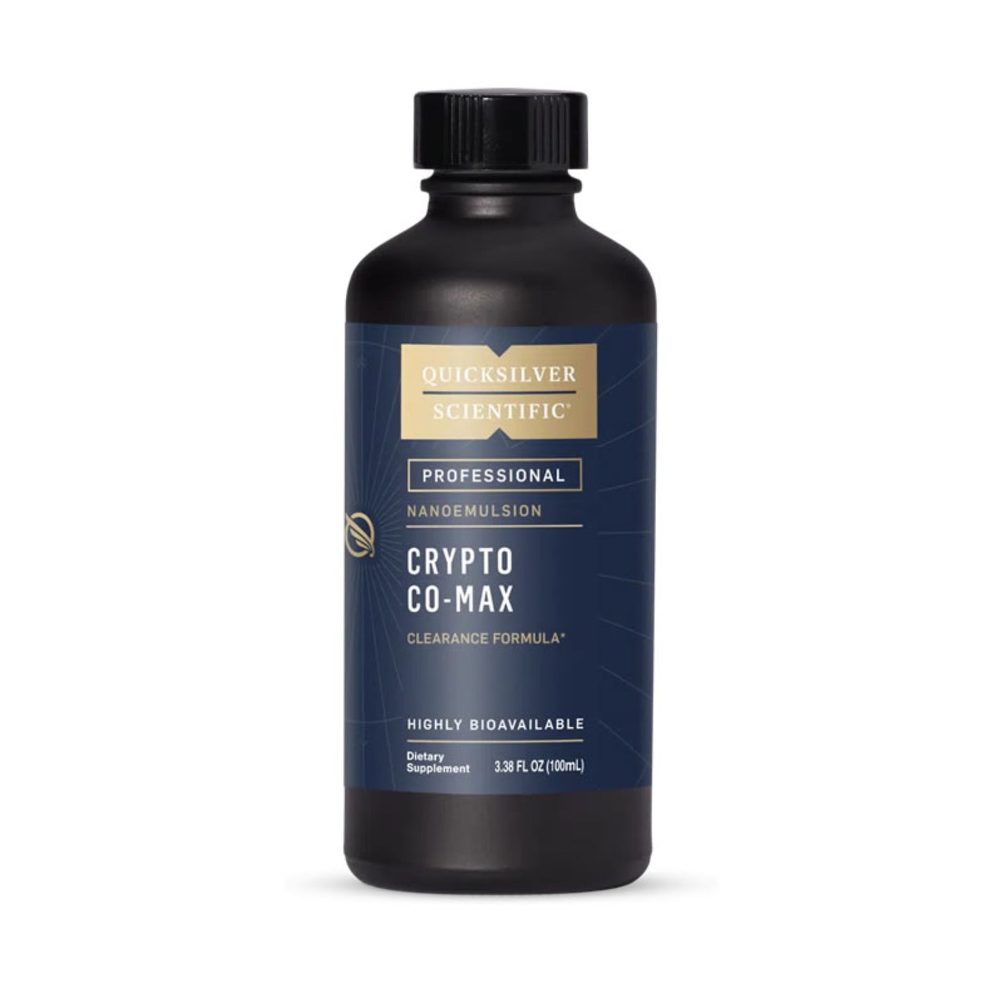 Bottle of Quicksilver Scientific Crypto Co-Max on a white background