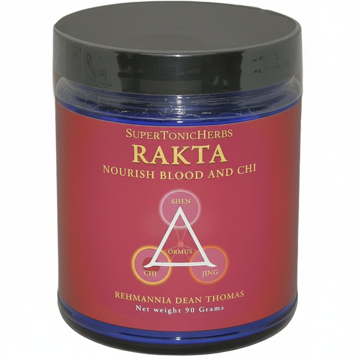 SupertonicHerbs Rakta container with red label on a white background