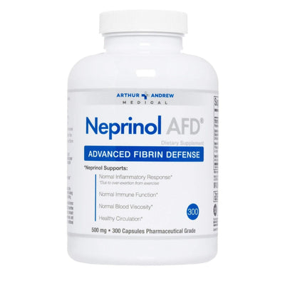 Neprinol AFD supplement bottle by Arthur Andrew Medical on a white background