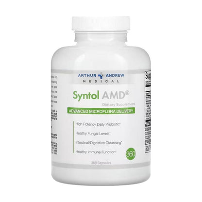 Arthur Andrew Medical Syntol AMD dietary supplement bottle on a white background