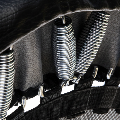 Close-up of a spring mechanism of the rebounder underside