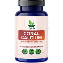 Bottle of Exsula Coral Calcium supplement on a white background