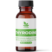 Bottle of Thyrodine with Exsula label on a white background