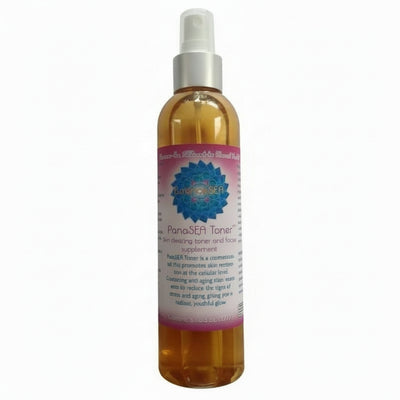 Bottle of PanaSEA Toner on a white background