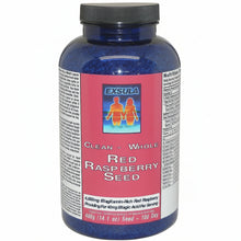 Bottle of Exsula Red Raspberry Seed supplement on a white background