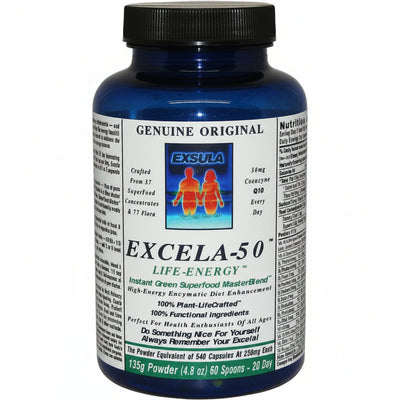 Exsula Excela-50 supplement bottle on a white background
