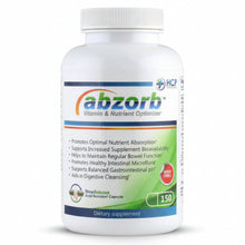 bottle of HCP Formulas Abzorb Vitamin and Nutrient Optimizer 150 capsules on white background
