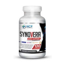 Bottle of Synovera Joint Support Formula supplement on a white background