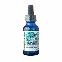 Turquoise Dragon tincture bottle on a white background