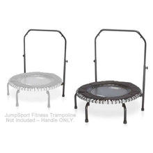 Fitness trampoline handle on a white background