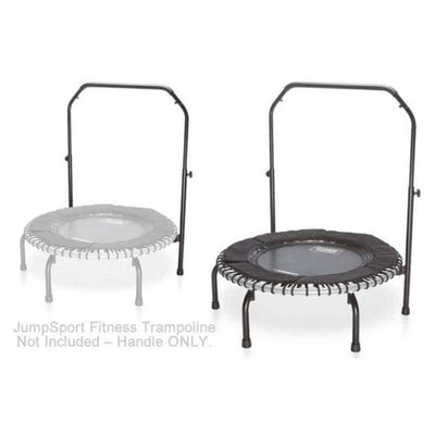Fitness trampoline handle on a white background