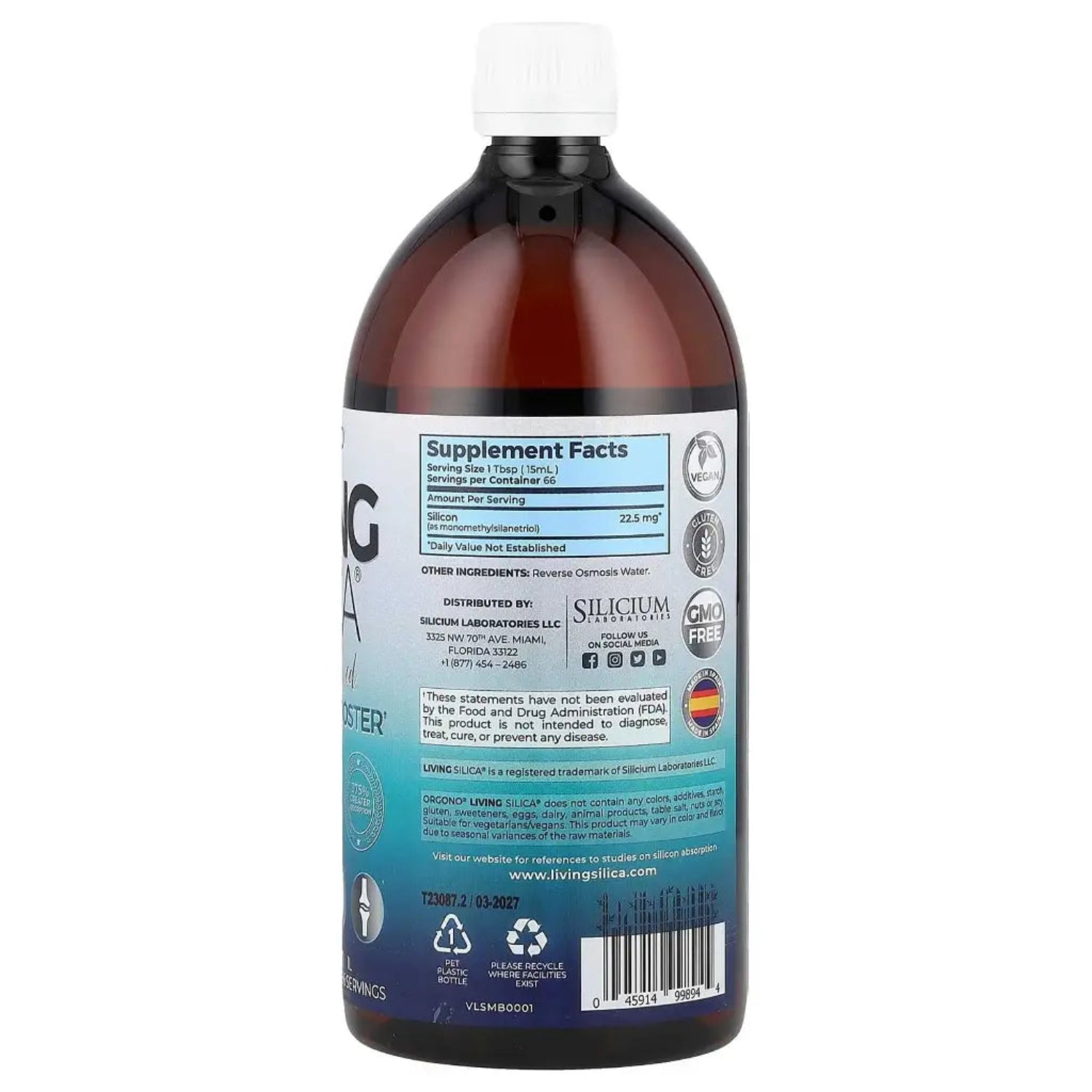 Bottle of a supplement facts with a label on a white background