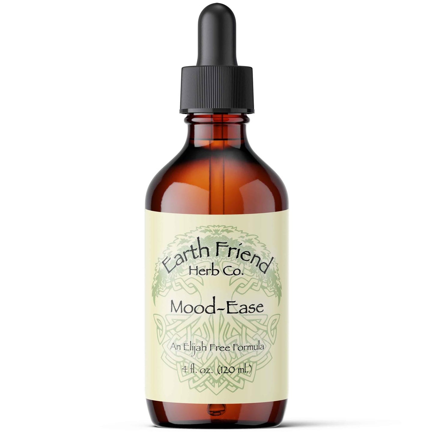 Bottle of Earth Friend Herb Co. Mood-Ease on a white background