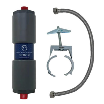 Device and hose set with visible Natural Action Technologies branding on a white background