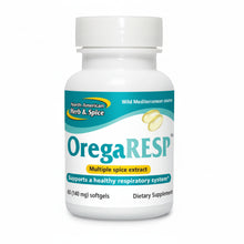 Supplement bottle labeled 'OregaRESP' on a white background