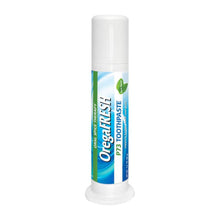 Omega Fresh toothpaste tube on a white background