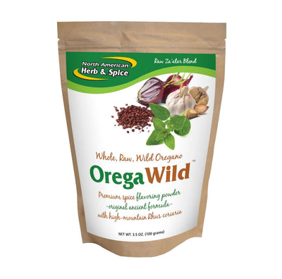 Orega Wild spice package with North American Herb & Spice branding on a white background