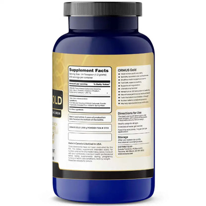 Supplement bottle with label on a white background