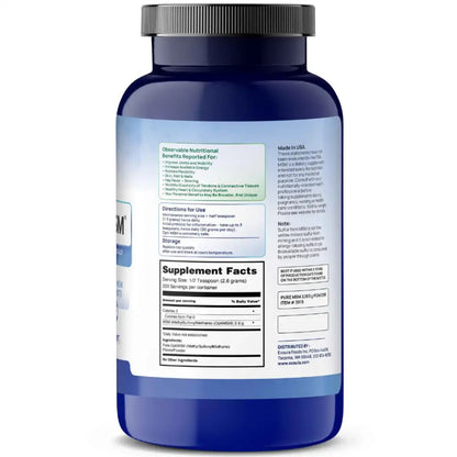 Supplement container with label on a white background