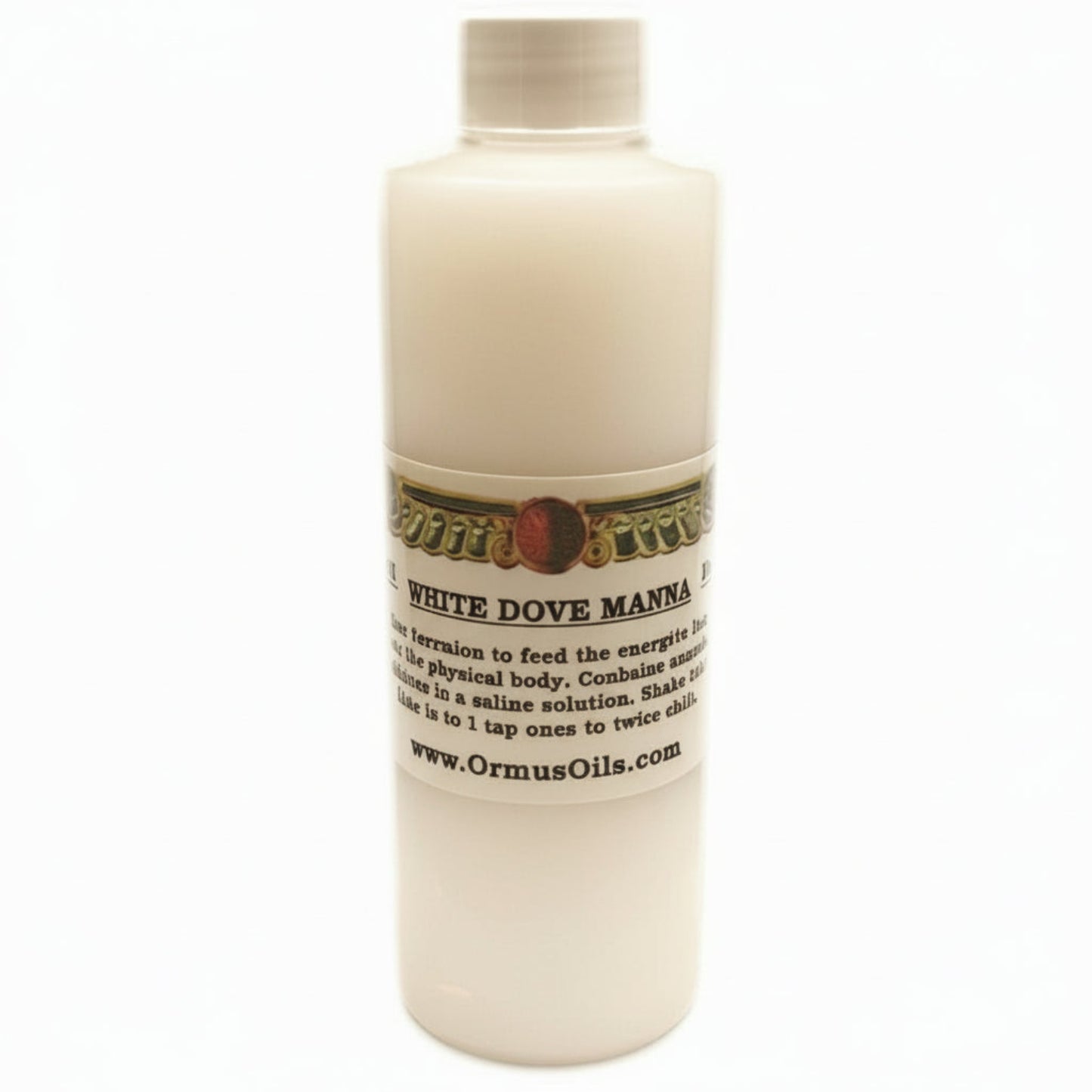 Bottle of White Dove Mama oil on a white background