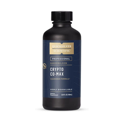 Bottle of Quicksilver Scientific Crypto Co-Max on a white background