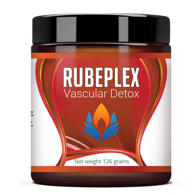 Jar of Rubeplex Vascular Detox on a white background