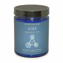 blue jar of SuperTonicHerbs Air, Breath of Life, Triange with ORMUS in middle and corners saying Shen, Chi and Jing, Rehmannia Dean Thomas, 90g, 10:1 powdered extract