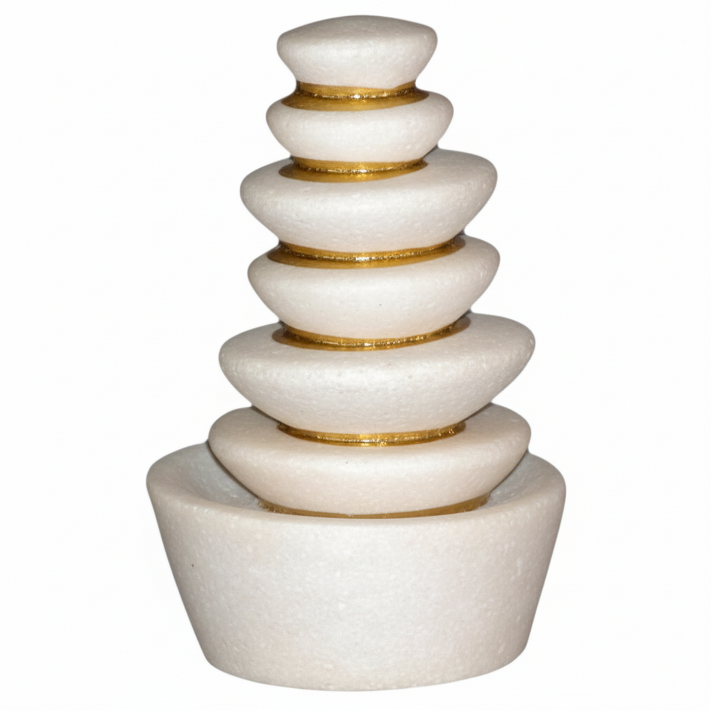 Stack of stacked stones on a white background