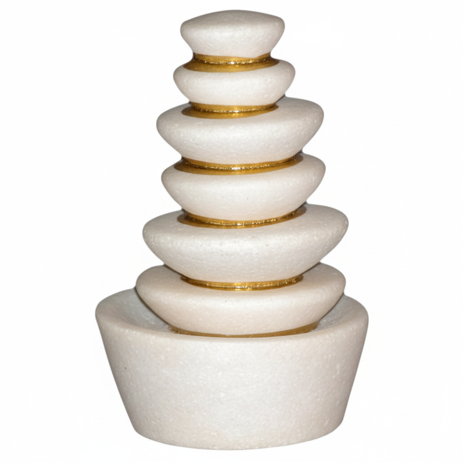 Stack of stacked stones on a white background